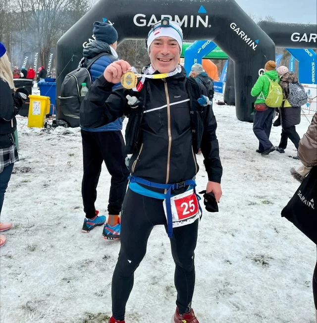 Dec 2023 | 84km trail run 🏃 ❄️ Fernando Sousa 🇵🇹 finished the 84km Garmin Ultra Trail Race Gdansk 🇵🇱 The conditions were crazy, with temperatures ranging from -4 to 2°C ❄️ and an elevation gain of +1800m! ⛰ He finished 34th out of 200 runners in a time of 10hr: 08min. Amazing! Keep crushing those goals, Fernando! You're an inspiration to us all. 💪 #TrailRunning ❄️ #run #runner #running #triathletesperformance #trackandfield #athlete #athletics #athletes #gym #fitness #trailrun